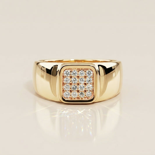 Anillo de Diamantes en Oro Amarillo de 14K
