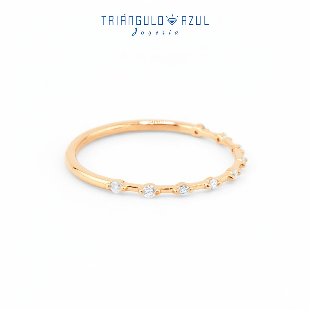 Churumbela Espaciada de Diamantes con 0.09 CTS Total en Oro Amarillo de 14K