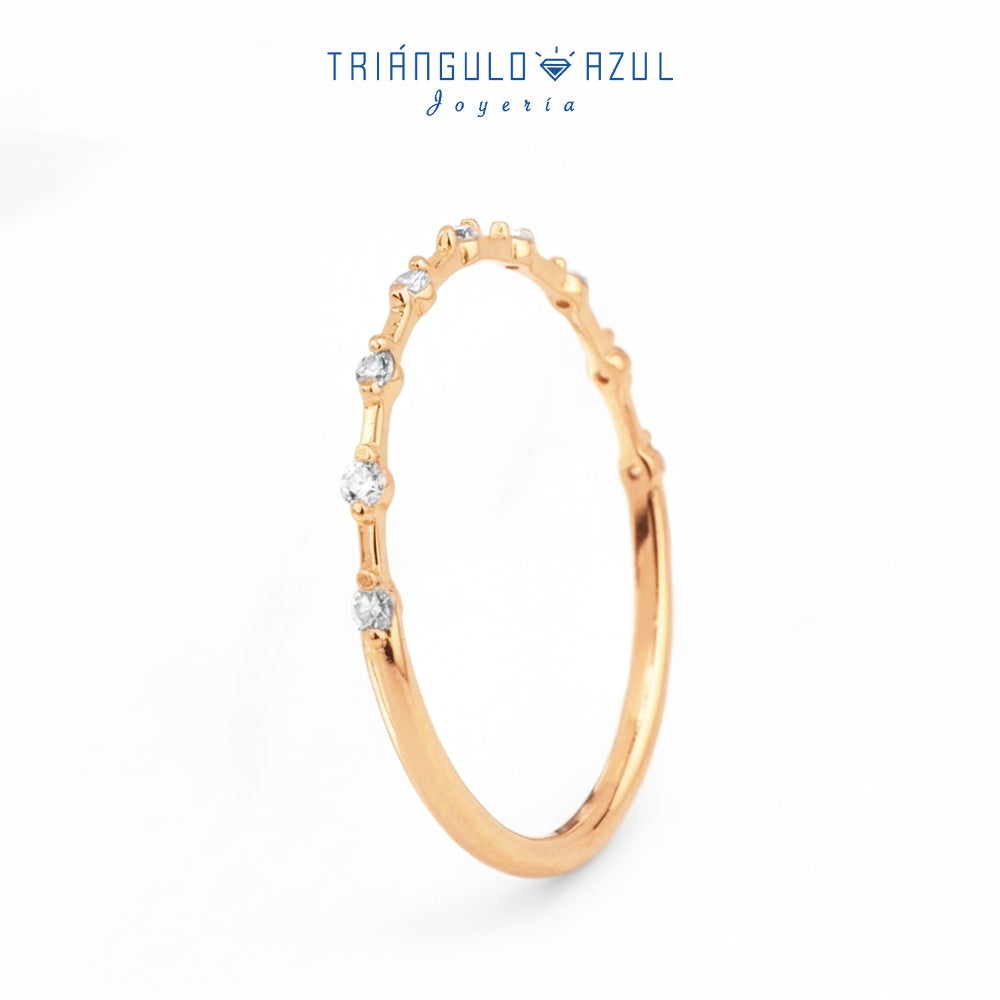 Churumbela Espaciada de Diamantes con 0.09 CTS Total en Oro Amarillo de 14K