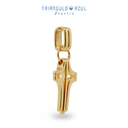 Dije Cruz en Oro Amarillo de 14K