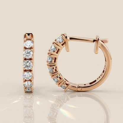 Arracadas Olivia con Diamantes con 0.82 CTS Total en Oro Amarillo de 14K
