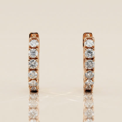 Arracadas Olivia con Diamantes con 0.82 CTS Total en Oro Amarillo de 14K