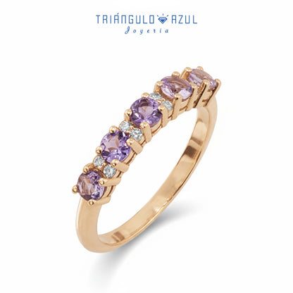 Churumbela Isabel con Tanzanitas con 0.62 CTS Total y Diamantes con 0.08 CTS Total en Oro Amarillo de 14K