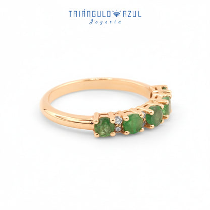 Churumbela Isabel con Esmeradas con 0.61 CTS Total y Diamantes con 0.08 CTS Total en Oro Amarillo de 14K