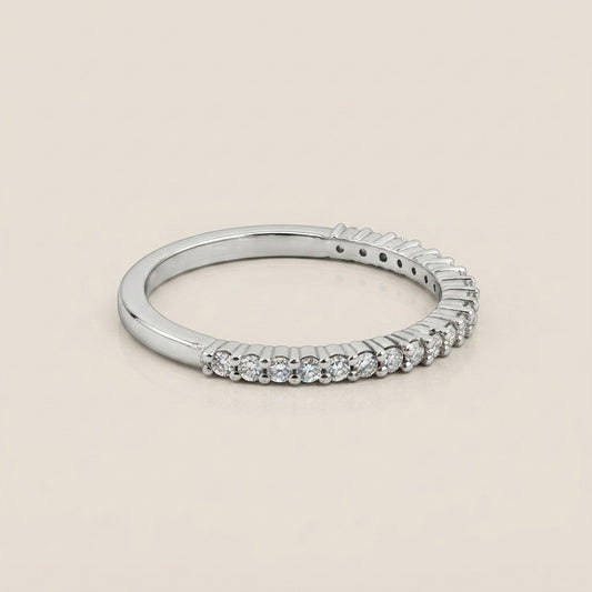 Churumbela Andrea con Diamantes en Oro Blanco de 14K