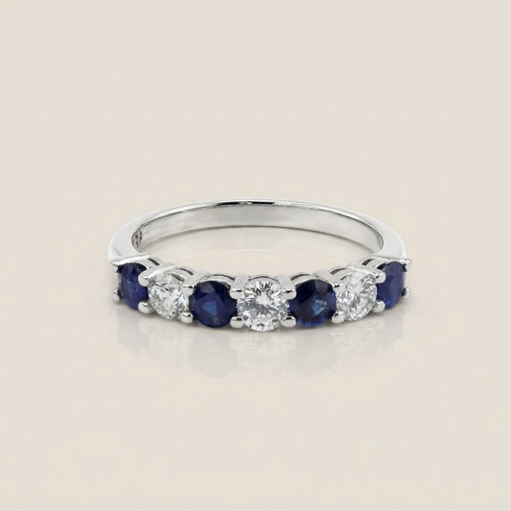 Churumbela Andrea con Zafiros y Diamantes en Oro Amarillo de 14K