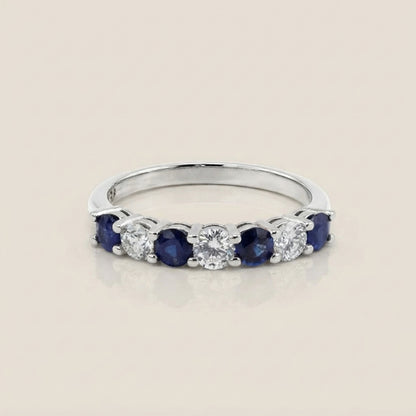 Churumbela Andrea con Zafiros y Diamantes en Oro Amarillo de 14K