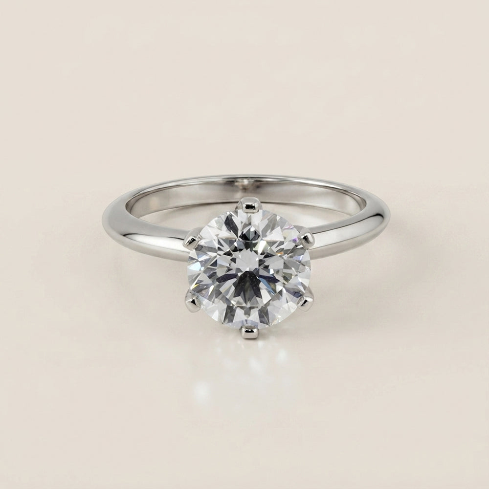 Anillo de Compromiso Solitario en Oro Blanco de 14K (Certificado GIA)