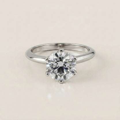 Anillo de Compromiso Solitario en Oro Blanco de 14K (Certificado GIA)
