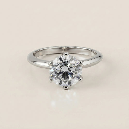 Anillo de Compromiso Solitario en Oro Blanco de 14K (Certificado GIA)