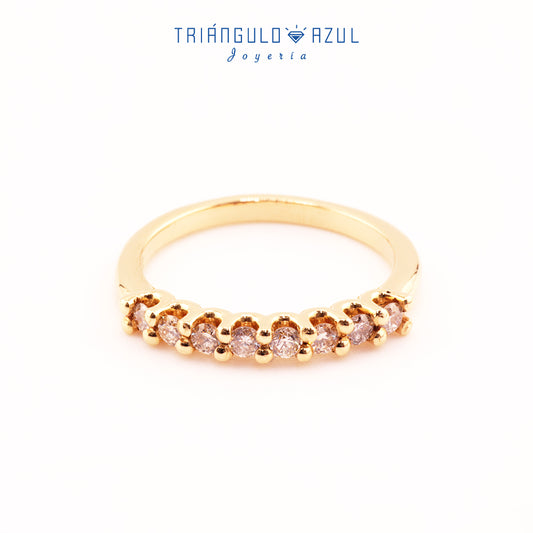 Churumbela Tipo U de Diamantes con 0.32 CTS Total en Oro Amarillo de 14K