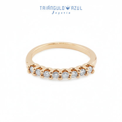 Churumbela Tipo U de Diamantes con 0.32 CTS Total en Oro Amarillo de 14K