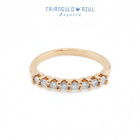 Churumbela Tipo U de Diamantes con 0.32 CTS Total en Oro Amarillo de 14K