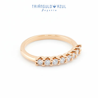 Churumbela Tipo U de Diamantes con 0.32 CTS Total en Oro Amarillo de 14K