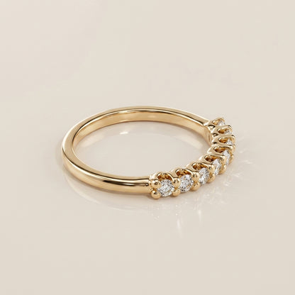Churumbela U de Diamantes en Oro Amarillo de 14K