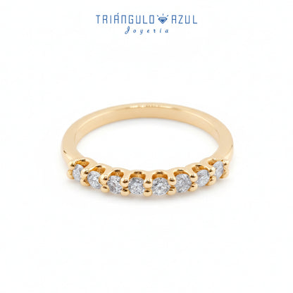 Churumbela U de Diamantes con 0.52 CTS Total en Oro Amarillo de 14K