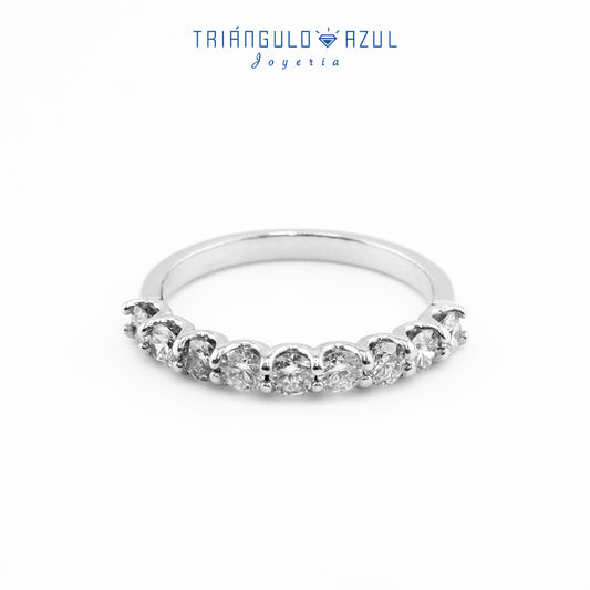 Churumbela U de Diamantes con 0.60 CTS Total en Oro Blanco de 14K
