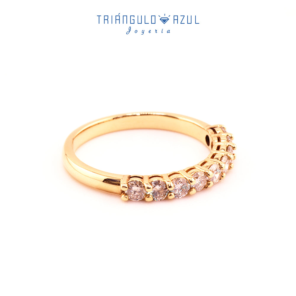 Churumbela Andrea de Diamantes con 0.60 CTS Total en Oro Amarillo de 14K