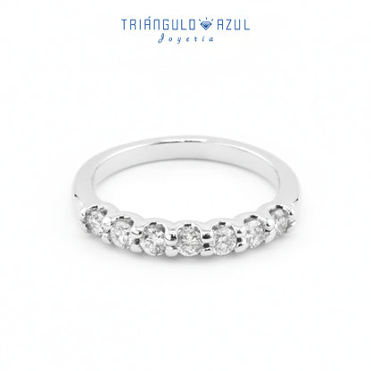 Churumbela  Tipo U de Diamantes con 0.47 CTS Total en Oro Blanco de 14K