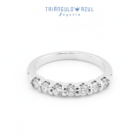 Churumbela  Tipo U de Diamantes con 0.47 CTS Total en Oro Blanco de 14K