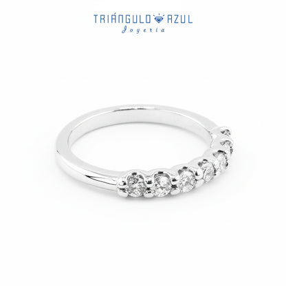 Churumbela  Tipo U de Diamantes con 0.47 CTS Total en Oro Blanco de 14K