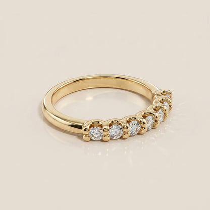 Churumbela Tipo U de Diamantes en Oro Amarillo de 14K