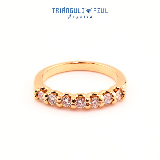 Churumbela Tipo U de Diamantes con 0.45 CTS Total en Oro Amarillo de 14K
