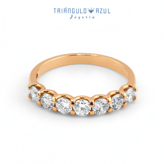 Churumbela Tipo U de Diamantes con 0.90 CTS Total en Oro Amarillo de 14K