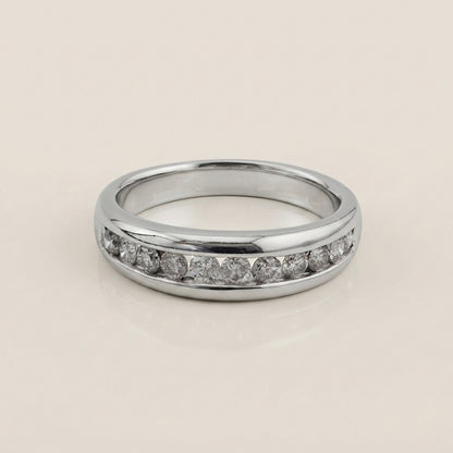 Churumbela con Diamantes en Oro Blanco de 14K