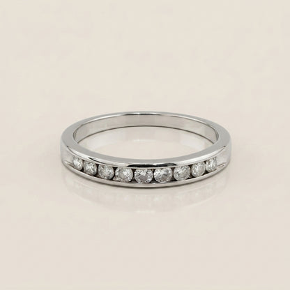 Churumbela con Diamantes en Oro Blanco de 14K