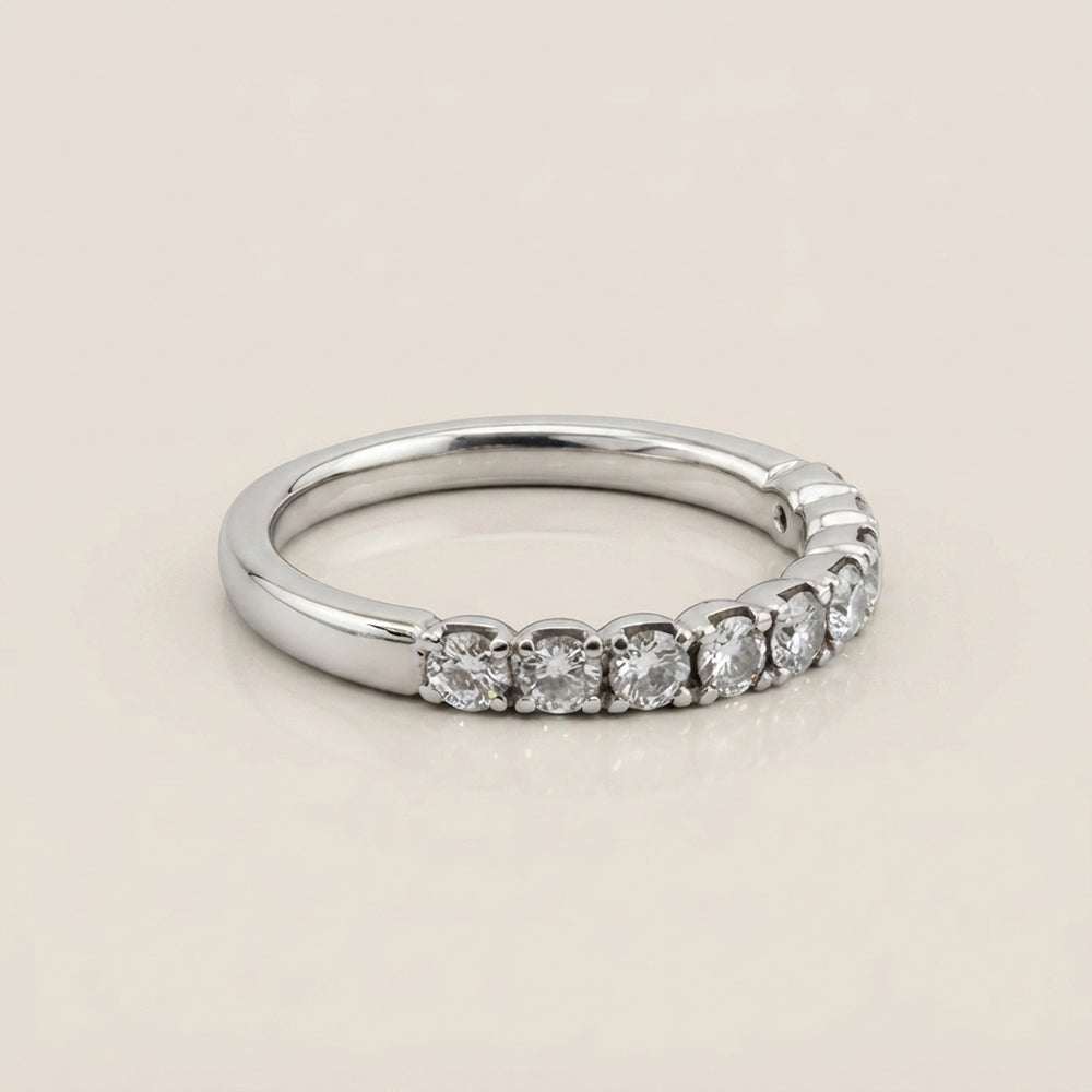 Churumbela con Diamantes en Oro Blanco de 14K
