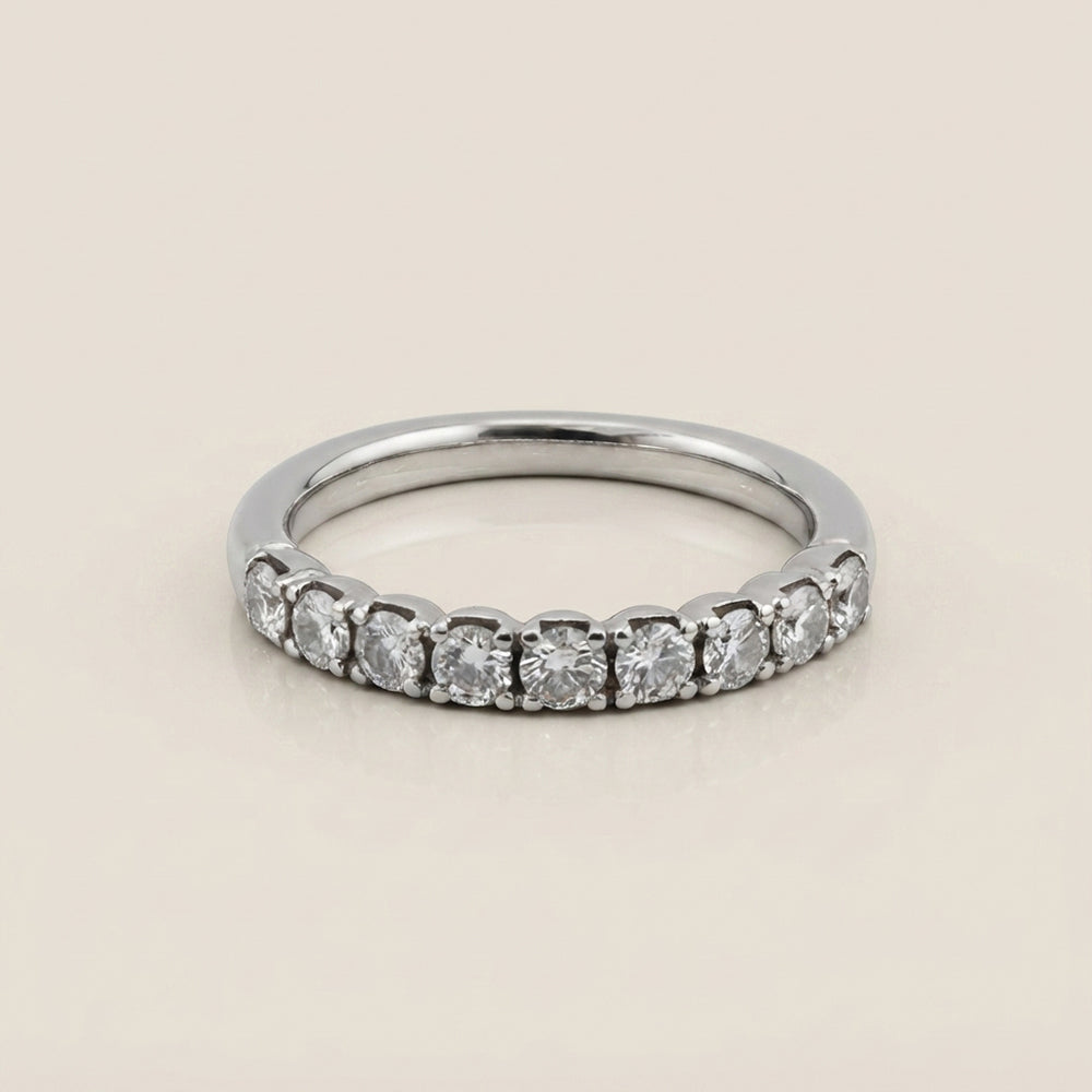Churumbela con Diamantes en Oro Blanco de 14K